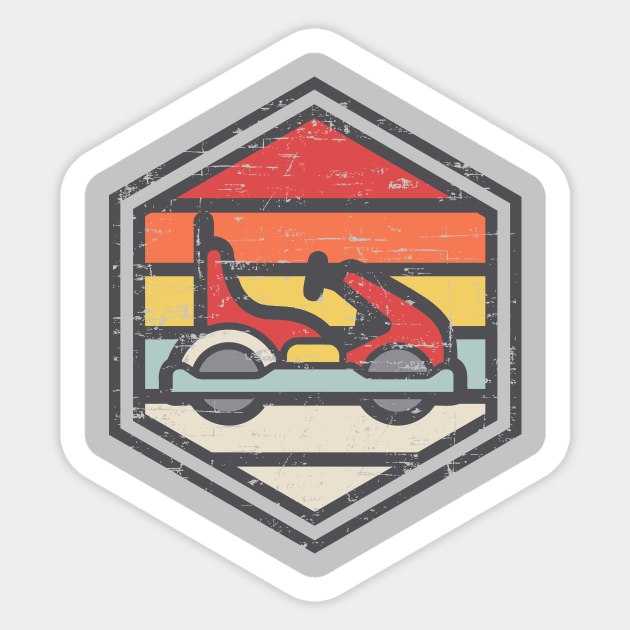 Retro Badge Kart Light Sticker by rojakdesigns